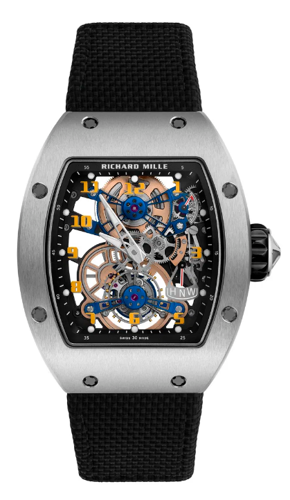 Review Richard Mille RM 17-02 Tourbillon Titanium Black Calfskin Replica Watch